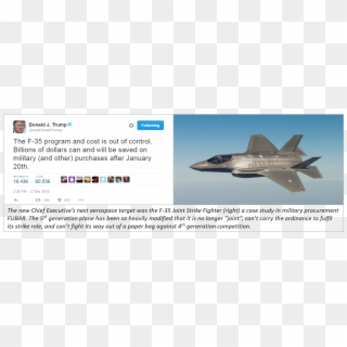 I've Argued In The Past That The F-35 Program Should - Comical Conservative, HD Png Download