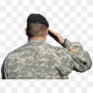 Learn More - People Saluting The American Flag, HD Png Download