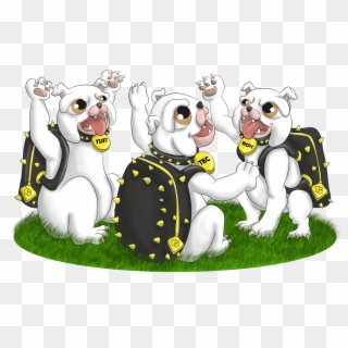 White Pug Mascot Illustration - Cartoon, HD Png Download
