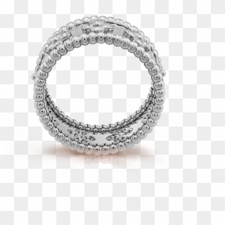 Perlée Clovers Ring, Medium Model, - Tamtur Beyaz Altın Alyans, HD Png Download