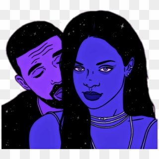 drake #rihanna #digitalart - Drake And Rihanna Drawing, HD Png Download -  719x643(#4021505) - PngFind