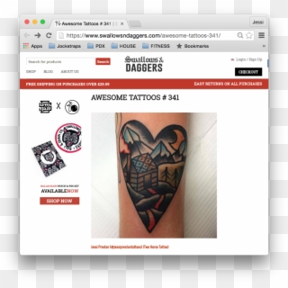 Jessi Preston Featured On Swallows & Daggers - Tattoo, HD Png Download