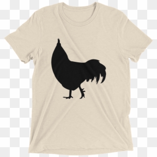 Black Chicken Silhouette For Tshirts Mockup Wrinkle - Rooster, HD Png Download