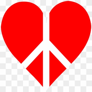 Peace Heart Clipart - Peace Heart, HD Png Download