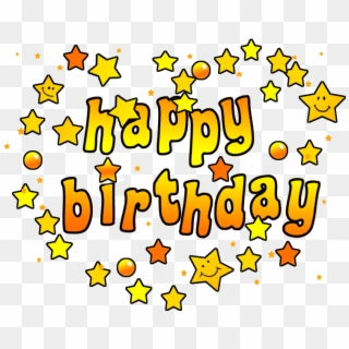 Birthday Clip Art And Free Birthday Graphics - Happy Birthday Stars Png, Transparent Png