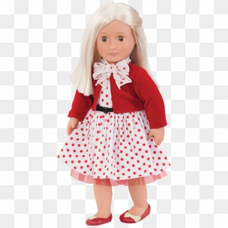 Rose Retro 18-inch Doll With Polka Dot Dress - Our Generation Doll Rose, HD Png Download