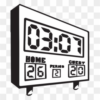 Clock Clipart Basketball - Score Board Clipart Black And White, HD Png Download