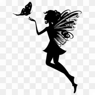 Promising Free Pictures Of Fairies Fairy Vector Silhouette - Black And White Fairy, HD Png Download