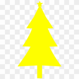 Tree Silhouette Big Image Png - Yellow Christmas Tree Clip Art, Transparent Png