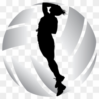 Girls Volleyball Logo - Black Volleyball Logos Png, Transparent Png