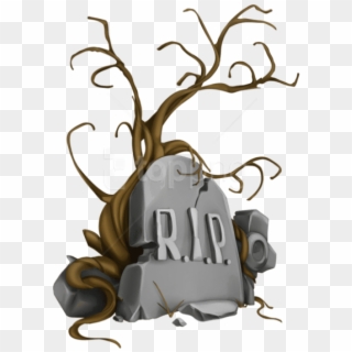 Free Png Download Halloween Rip Tombstone And Tree - Rip Clipart Png, Transparent Png