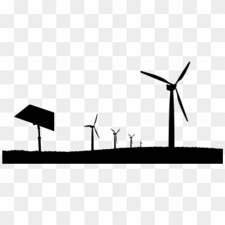 Energy Silhouette - - Windmill, HD Png Download