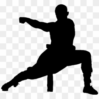 Silhouette Kung Fu Wushu Shaolin Action Active - Kung Fu Silhouette, HD Png Download