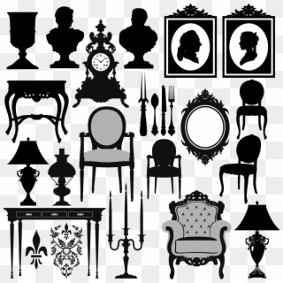 Vector Furniture Silhouettes - Vintage Furniture Icon, HD Png Download