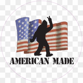 American Made Bigfoot Sticker - Flag Of The United States, HD Png Download