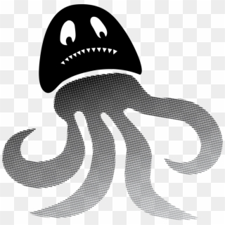 Octopus Computer Icons Logo Silhouette Line Art - Cartoon, HD Png Download