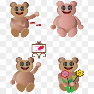 This Free Icons Png Design Of Teddy Love - Cartoon, Transparent Png