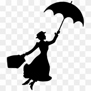 Skyline Clipart Mary Poppins - Mary Poppins Silhouette Free, HD Png Download