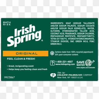 Irish Spring Logo Png - Irish Spring Soap Ingredients, Transparent Png