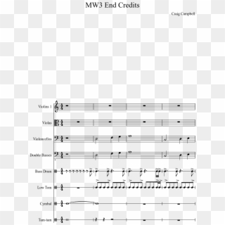 Mw3 End Credits Sheet Music Composed By Craig Campbell - Sheet Music, HD Png Download