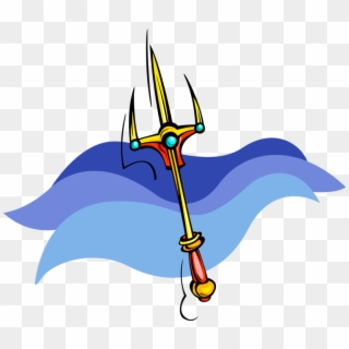 Vector Illustration Of Trident Of Poseidon Three-pronged - Cartoon, HD Png Download