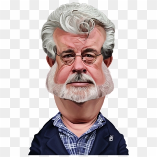 Click And Drag To Re-position The Image, If Desired - George Lucas Caricatura, HD Png Download