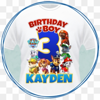 Printable Baby & Kids Iron On Transfers By Lkco Tagged - Paw Patrol Birthday Boy Iron On Shirt, HD Png Download