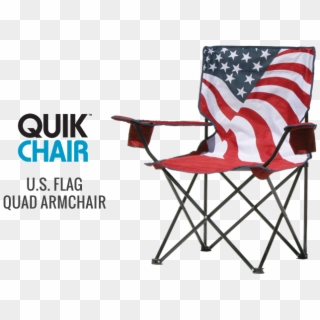 Quik Chair Us Flag Folding Chair, HD Png Download