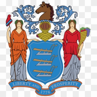 Coat Of Arms Of New Jersey - New Jersey Coat Of Arms, HD Png Download