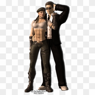 Sonya And Johnny Cage By Yneziinha Johnny Cage, Sonya - Mortal Kombat Johnny Cage Y Sonya, HD Png Download