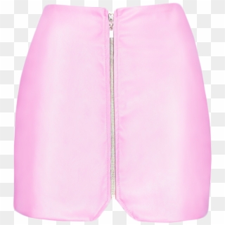 Picture Of Zip Front Pu High Waist Mini Skirt Baby - Miniskirt, HD Png Download