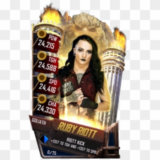 Rubyriott S5 22 Gothic2 Supercard Rubyriott S5 24 Shattered - Wwe Supercard Ember Moon, HD Png Download