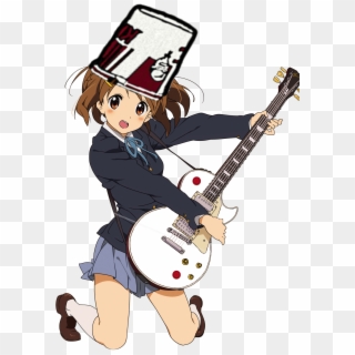 Omg Yui Is Buckethead - Anime Girl Playing The Guitar, HD Png Download