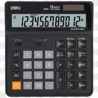 Em01020 120 Check Tax Calculator 12 Digit Black, HD Png Download
