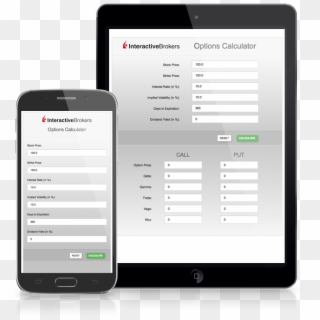 Use The Free Option Calculator Web App On Your Desktop - Options Calculator, HD Png Download