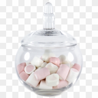 10 Inch Tall Clear Apothecary Jar Candy Buffet Container - Marshmallow, HD Png Download