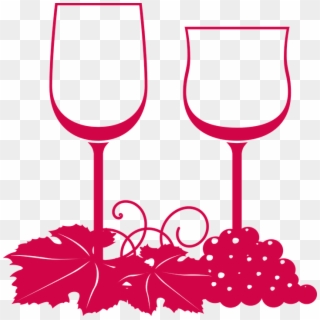 Glasses Wine Grapes - Clip Art Wine Glasses, HD Png Download