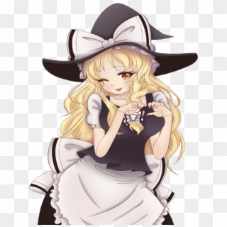 I Did The Lineart For Marisa And Colouring For Reimu - Cartoon, HD Png Download
