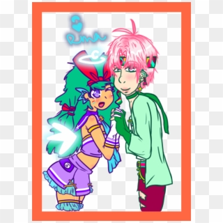 Jiryo X Kari Coming Together - Cartoon, HD Png Download