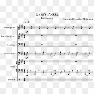 Ievan's Polkka [transcription] - Levan Polka Tenor Sax, HD Png Download