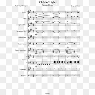 Child Of Light Aurora's Theme - Sheet Music, HD Png Download