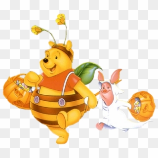 #disney #winniethepooh #bear #happy #halloween #pumpkin - Winnie The Pooh Halloween Cartoon, HD Png Download