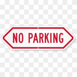 Bi-directional No Parking Sign - Parking Sign, HD Png Download