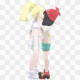 Pokémon Sun And Moon Pokemon Black & White Serena Clothing - Pokémon Lillie Yuri Kiss, HD Png Download