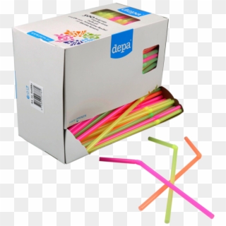 Drinking Straw, Bendy, Pp, 210mm, Assorted, HD Png Download