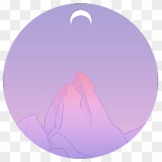 #moon #mountain #purple #cycle #tumblr #png #sticker - Purple Icon Aesthetic, Transparent Png