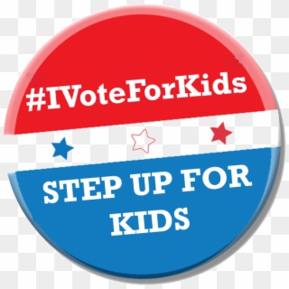 I Vote For Kids Hashtag Button - Circle, HD Png Download