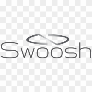 Swoosh Text Logo-01 - Black-and-white, HD Png Download