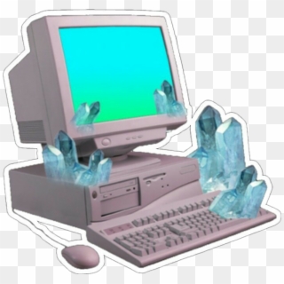 #computer #aesthetic #vaporwave #tumblr - Vaporwave Computer Png, Transparent Png