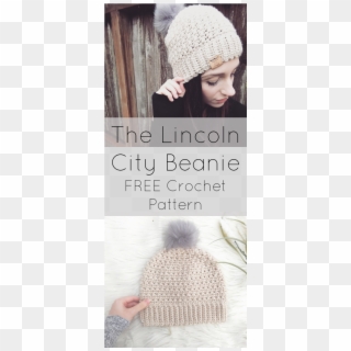 Easy Diy Free Crochet Pattern Using The Mini Bean Stitch - Beanie, HD Png Download